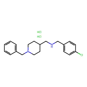 Piperidine, 1-benzyl-4-(o-chlorobenzylaminomethyl)-, dihydrochloride structure