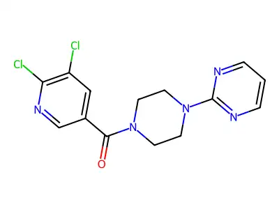 2-[4-(5,6-Dichloropyridine-3-carbonyl)piperazin-1-yl]pyrimidine structure