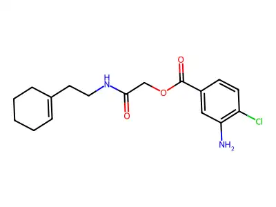[2-[2-(Cyclohexen-1-yl)ethylamino]-2-oxoethyl] 3-amino-4-chlorobenzoate structure