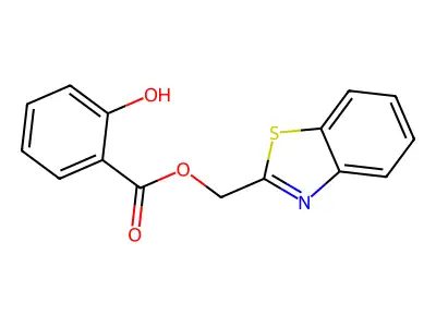 1,3-Benzothiazol-2-ylmethyl 2-hydroxybenzoate structure