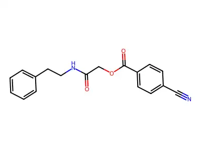 [(2-Phenylethyl)carbamoyl]methyl 4-cyanobenzoate structure