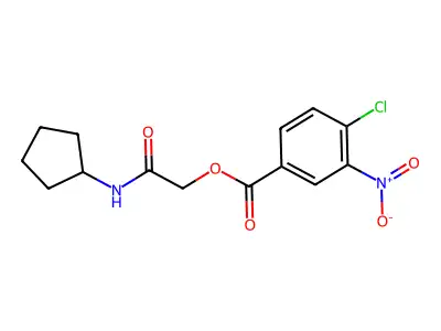 [2-(Cyclopentylamino)-2-oxoethyl] 4-chloro-3-nitrobenzoate structure
