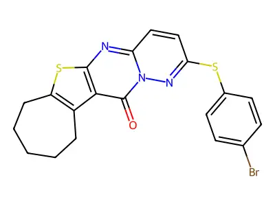 15-[(4-bromophenyl)sulfanyl]-9-thia-11,16,17-triazatetracyclo[8.8.0.0^{2,8}.0^{12,17}]octadeca-1(10),2(8),11,13,15-pentaen-18-one structure