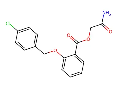 (2-Amino-2-oxoethyl) 2-[(4-chlorophenyl)methoxy]benzoate structure