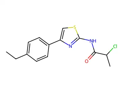 2-chloro-N-[4-(4-ethylphenyl)-1,3-thiazol-2-yl]propanamide structure