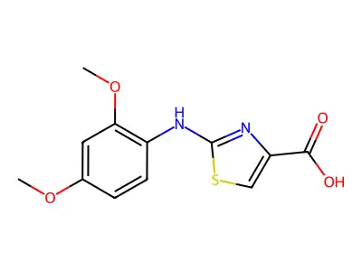 2-[(2,4-dimethoxyphenyl)amino]-1,3-thiazole-4-carboxylic Acid structure