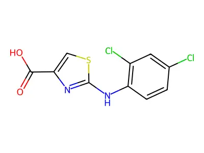 2-(2,4-Dichloro-phenylamino)-thiazole-4-carboxylic acid structure
