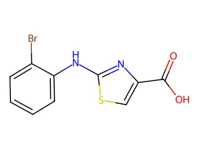 2-(2-Bromo-phenylamino)-thiazole-4-carboxylic acid structure