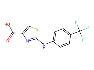 2-(4-Trifluoromethyl-phenylamino)-thiazole-4-carboxylic acid structure