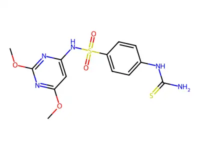 n-(2,6-Dimethoxypyrimidin-4-yl)-4-thioureidobenzenesulfonamide structure