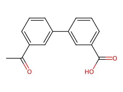 3'-Acetyl-biphenyl-3-carboxylic acid structure