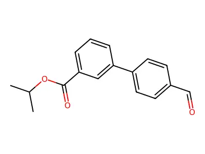 Propan-2-yl 4'-formyl[1,1'-biphenyl]-3-carboxylate structure
