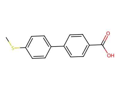 4'-Methylsulfanyl-biphenyl-4-carboxylic acid structure