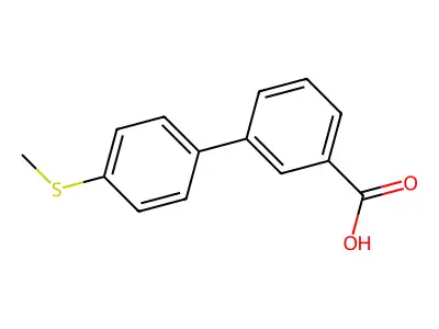 4'-(Methylthio)(1,1'-biphenyl)-3-carboxylic acid structure