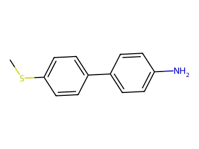 4'-Methylsulfanyl-biphenyl-4-ylamine structure
