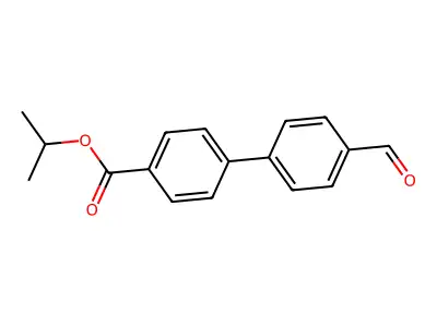 Propan-2-yl 4'-formyl[1,1'-biphenyl]-4-carboxylate structure