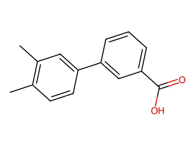 3',4'-Dimethylbiphenyl-3-carboxylic acid structure