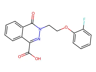 3-[2-(2-Fluorophenoxy)ethyl]-4-oxophthalazine-1-carboxylic acid structure