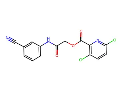 [(3-Cyanophenyl)carbamoyl]methyl 3,6-dichloropyridine-2-carboxylate structure