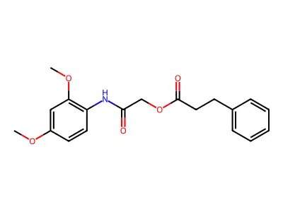 [2-(2,4-Dimethoxyanilino)-2-oxoethyl] 3-phenylpropanoate structure