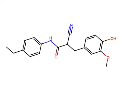 2-cyano-N-(4-ethylphenyl)-3-(4-hydroxy-3-methoxyphenyl)propanamide structure