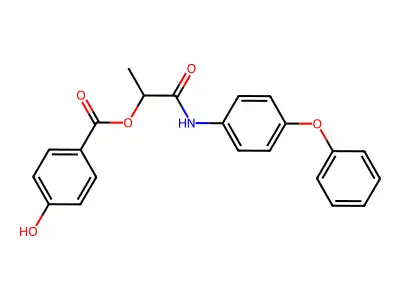 [1-Oxo-1-(4-phenoxyanilino)propan-2-yl] 4-hydroxybenzoate structure