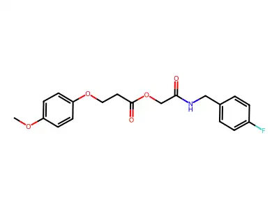 [2-[(4-Fluorophenyl)methylamino]-2-oxoethyl] 3-(4-methoxyphenoxy)propanoate structure
