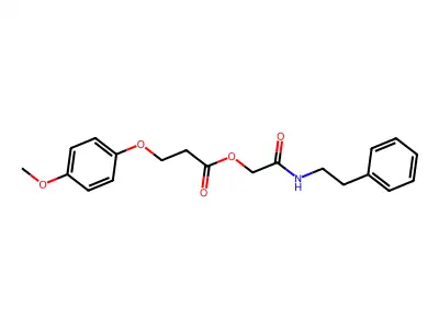 [2-Oxo-2-(2-phenylethylamino)ethyl] 3-(4-methoxyphenoxy)propanoate structure
