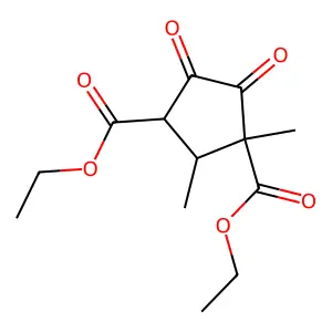1,3-Cyclopentanedicarboxylic acid, 1,2-dimethyl-4,5-dioxo-, 1,3-diethyl ester structure