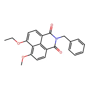 1H-Benz[de]isoquinoline-1,3(2H)-dione, 6-ethoxy-7-methoxy-2-(phenylmethyl)- structure