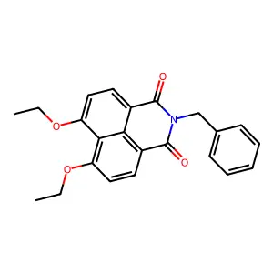 1H-Benz(de)isoquinoline-1,3(2H)-dione, 6,7-diethoxy-2-(phenylmethyl)- structure