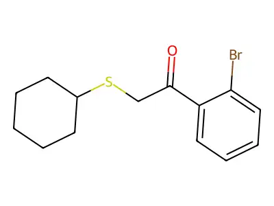 1-(2-Bromophenyl)-2-(cyclohexylthio)ethanone structure