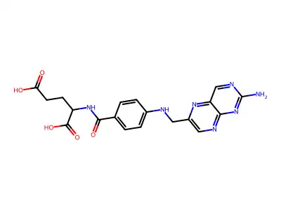 2-[[4-[(2-aminopteridin-6-yl)methylamino]benzoyl]amino]pentanedioic Acid structure
