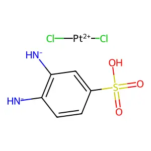 (2-Azanidyl-4-sulfophenyl)azanide;dichloroplatinum(2+) structure