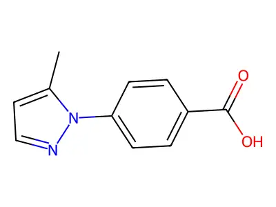 4-(5-methyl-1H-pyrazol-1-yl)benzoic acid structure