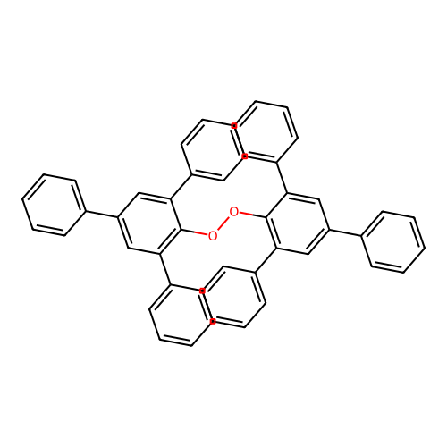 1,3,5-Triphenyl-2-(2,4,6-triphenylphenyl)peroxybenzene structure