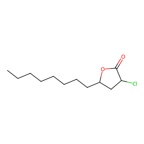 3-chloro-5-octyldihydro-2(3H)-furanone structure
