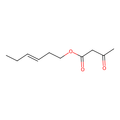 Butanoic acid, 3-oxo-, 3-hexen-1-yl ester structure