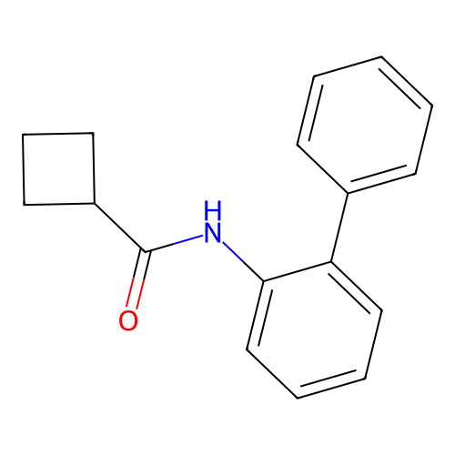 N-(2-phenylphenyl)cyclobutanecarboxamide structure
