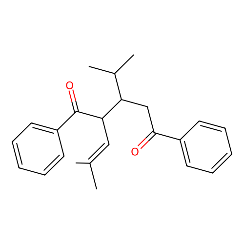 3-Isopropyl-2-(2-methyl-1-propenyl)-1,5-diphenyl-1,5-pentanedione structure