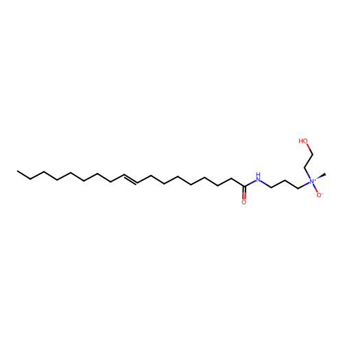 9-Octadecenamide, N-(3-((2-hydroxyethyl)methyloxidoamino)propyl)- structure