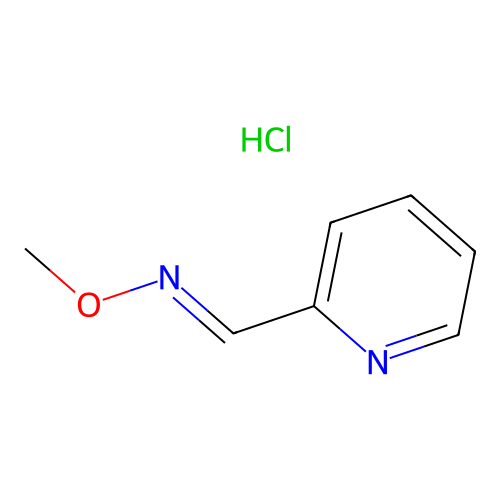 2-Pyridinecarboxaldehyde, O-methyloxime, monohydrochloride structure