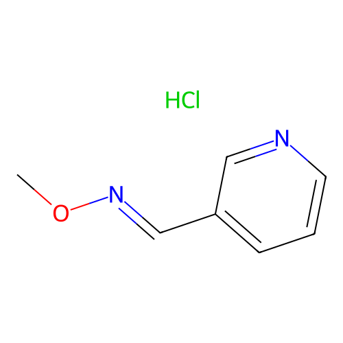 3-Pyridinecarboxaldehyde, O-methyloxime, monohydrochloride structure
