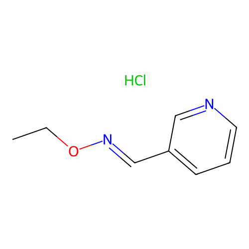 3-Pyridinecarboxaldehyde, O-ethyloxime, monohydrochloride structure