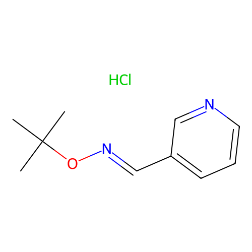 3-Pyridinecarboxaldehyde, O-(1,1-dimethylethyl)oxime, monohydrochloride structure