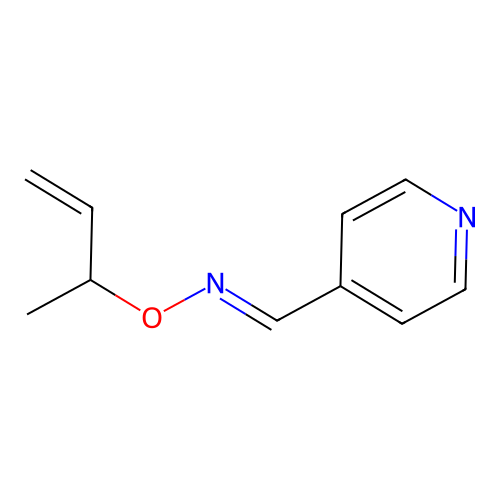 4-Pyridinecarboxaldehyde, O-(1-methyl-2-propenyl)oxime structure
