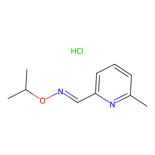 2-Pyridinecarboxaldehyde, 6-methyl-, O-(1-methylethyl)oxime, monohydrochloride structure