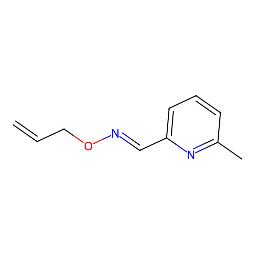 2-Pyridinecarboxaldehyde, 6-methyl-, O-2-propenyloxime structure