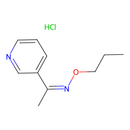 Ethanone, 1-(3-pyridinyl)-, O-propyloxime, monohydrochloride structure