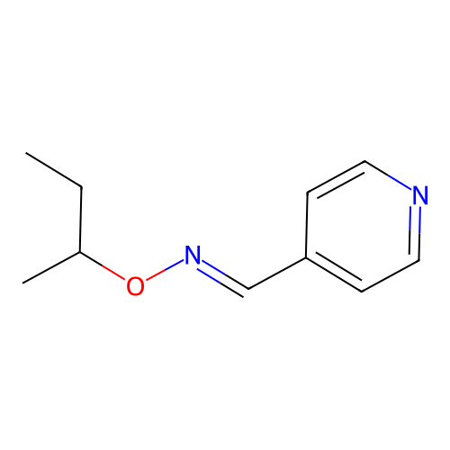 4-Pyridinecarboxaldehyde, O-(1-methylpropyl)oxime structure